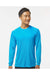 Paragon 210 Mens Islander Performance Long Sleeve Crewneck T-Shirt Turquoise Blue Model Front