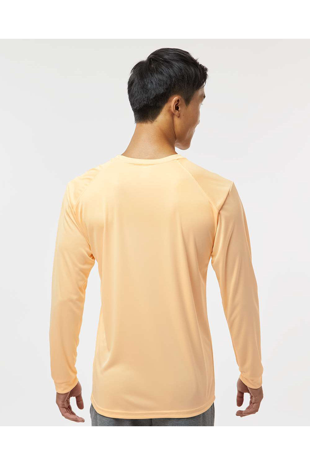 Paragon 210 Mens Islander Performance Long Sleeve Crewneck T-Shirt Peach Model Back