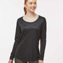 Paragon Womens Islander Performance Moisture Wicking Long Sleeve Scoop Neck T-Shirt - Black - NEW