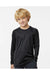 Paragon 218Y Youth Islander Performance Long Sleeve Crewneck T-Shirt Black Model Front