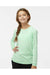 Paragon 218Y Youth Islander Performance Long Sleeve Crewneck T-Shirt Mint Green Model Front