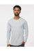 Paragon 222 Mens Aruba Extreme Performance Long Sleeve Crewneck T-Shirt Aluminum Grey Model Front