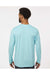 Paragon 222 Mens Aruba Extreme Performance Long Sleeve Crewneck T-Shirt Aqua Blue Model Back