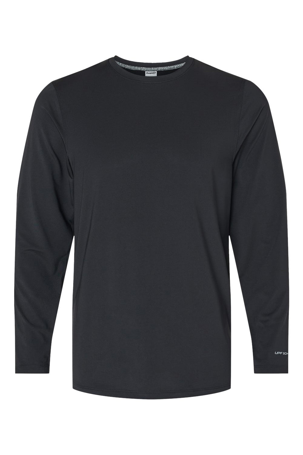 Paragon 222 Mens Aruba Extreme Performance Long Sleeve Crewneck T-Shirt Black Flat Front