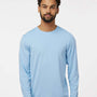 Paragon Mens Aruba Extreme Performance Moisture Wicking Long Sleeve Crewneck T-Shirt - Blue Mist - NEW