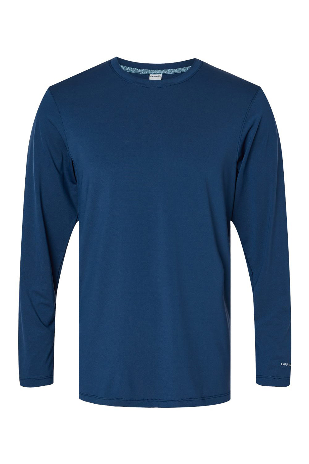 Paragon 222 Mens Aruba Extreme Performance Long Sleeve Crewneck T-Shirt Navy Blue Flat Front