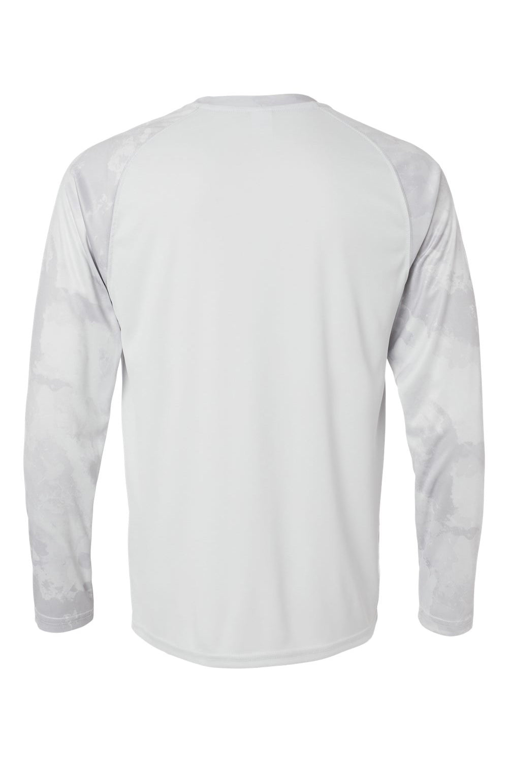 Paragon 228 Mens Cabo Camo Performance Long Sleeve Crewneck T-Shirt Aluminum Grey Flat Back