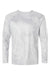 Paragon 228 Mens Cabo Camo Performance Long Sleeve Crewneck T-Shirt Aluminum Grey Flat Front