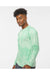 Paragon 228 Mens Cabo Camo Performance Long Sleeve Crewneck T-Shirt Mint Green Model Side