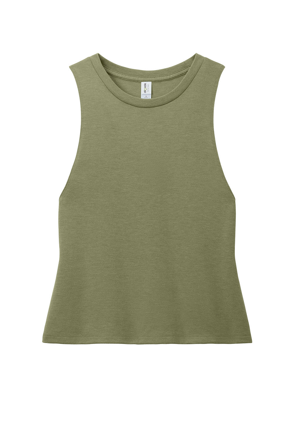 Allmade AL2020 Womens Muscle Tank Top Olive You Green Flat Front