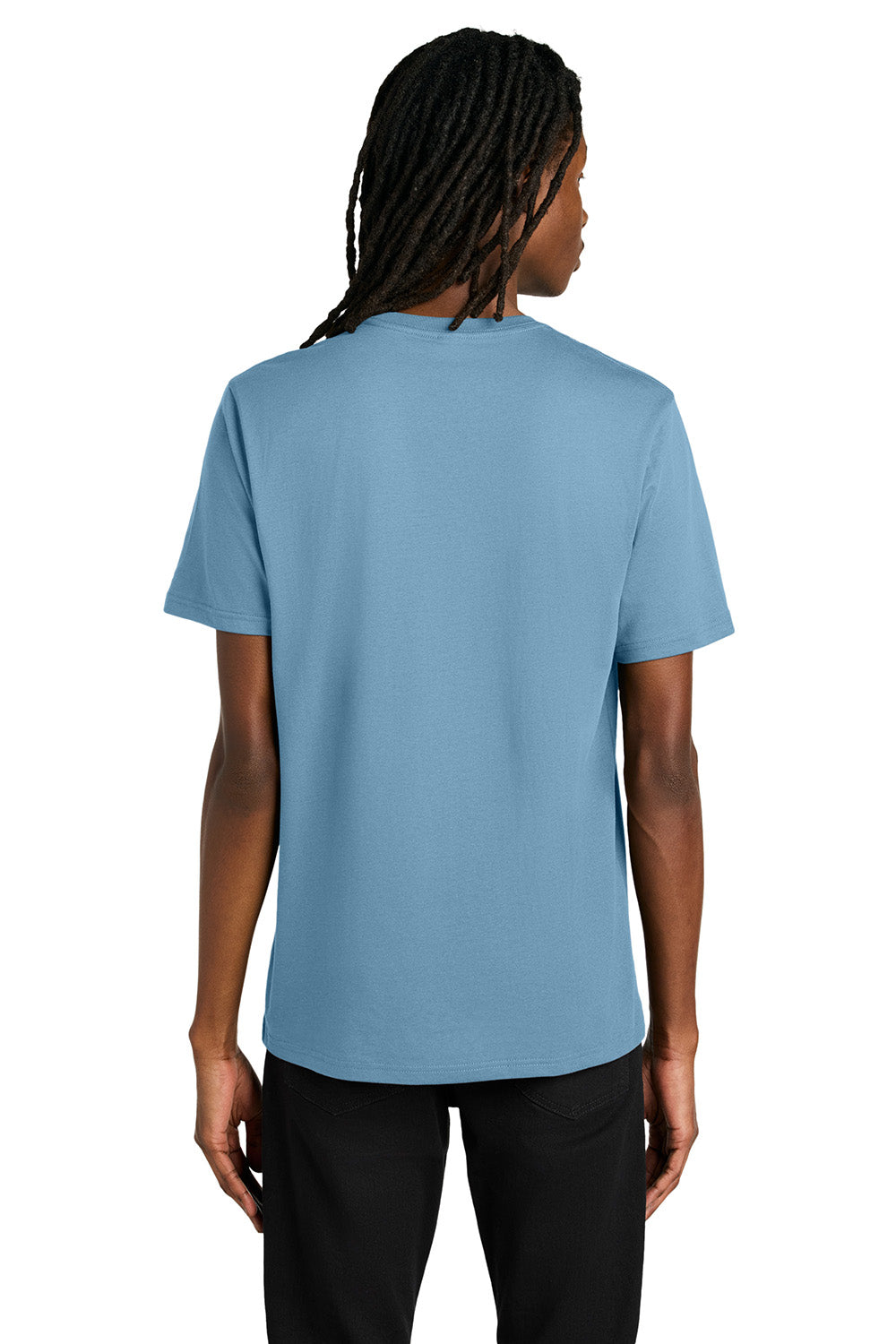 Allmade AL2100 Mens Organic Short Sleeve Crewneck T-Shirt Arctic Blue Model Back