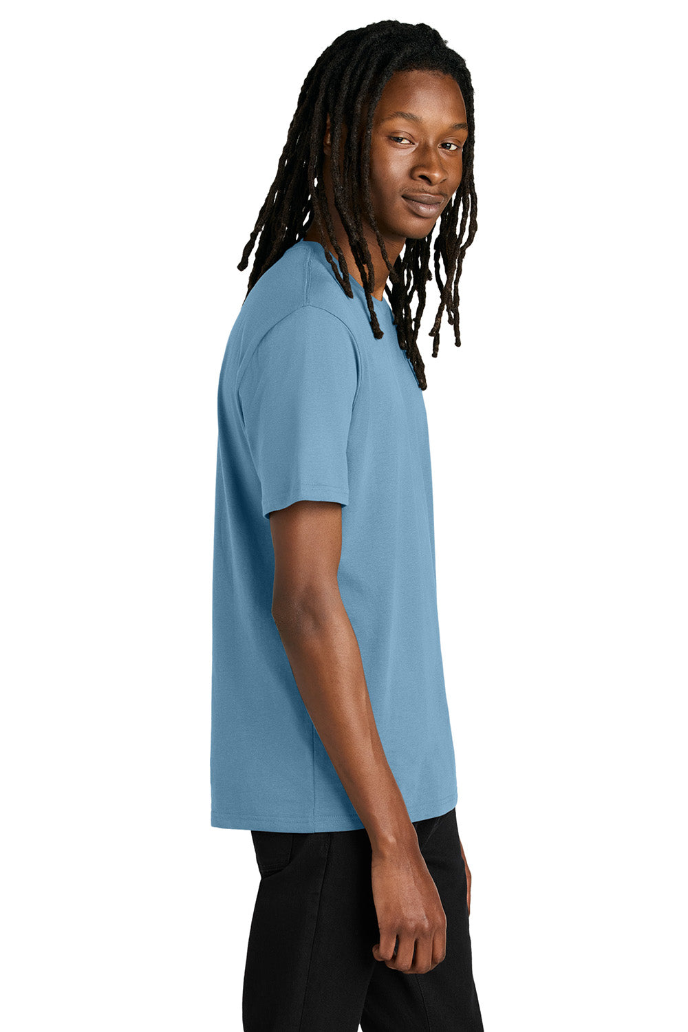 Allmade AL2100 Mens Organic Short Sleeve Crewneck T-Shirt Arctic Blue Model Side