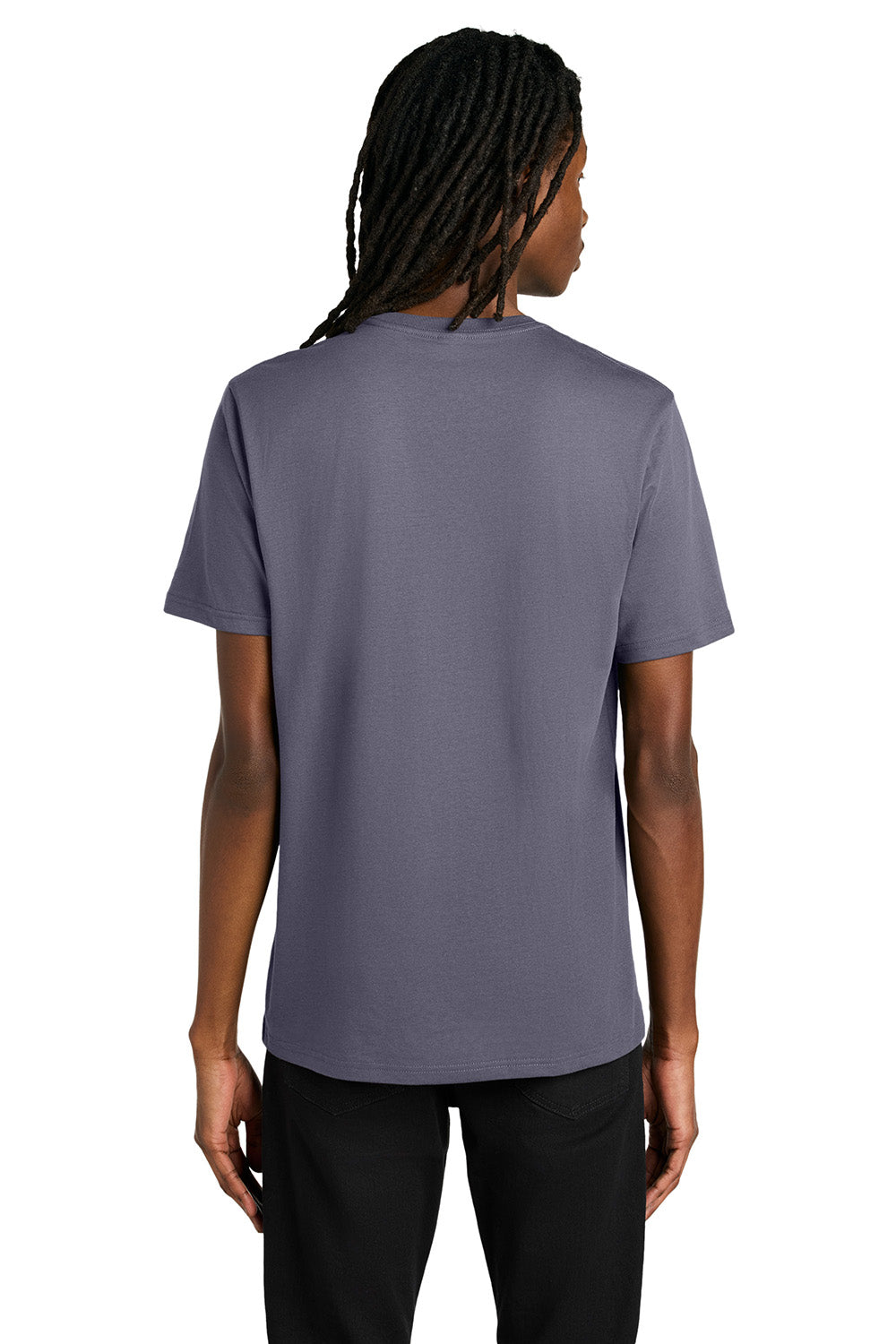 Allmade AL2100 Mens Organic Short Sleeve Crewneck T-Shirt Cosmic Purple Model Back