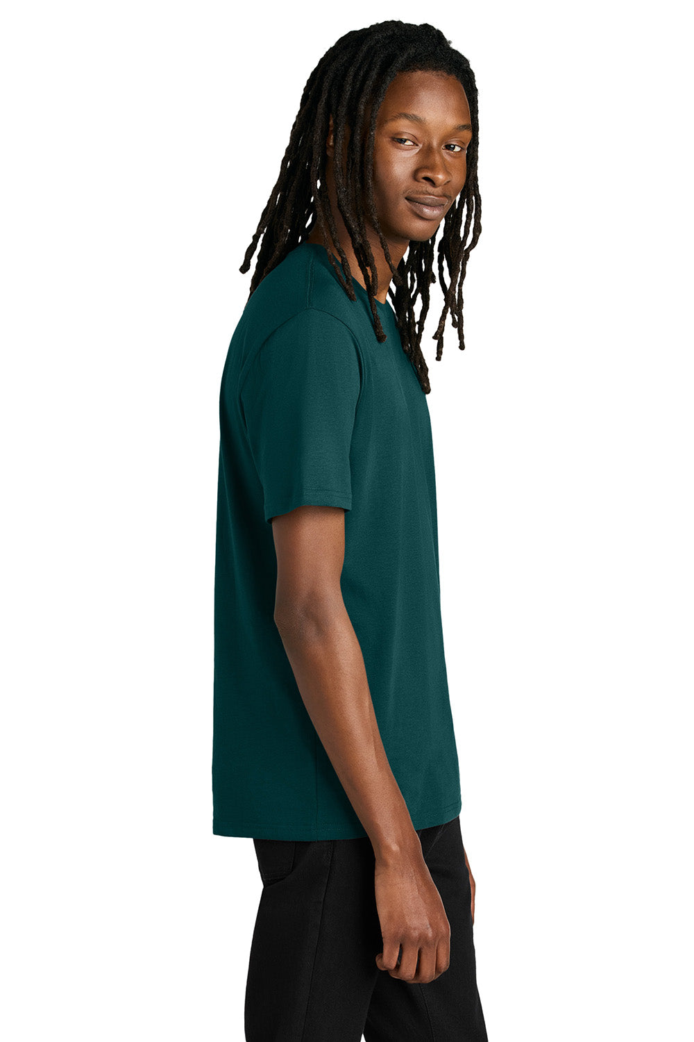 Allmade AL2100 Mens Organic Short Sleeve Crewneck T-Shirt Deep Sea Green Model Side