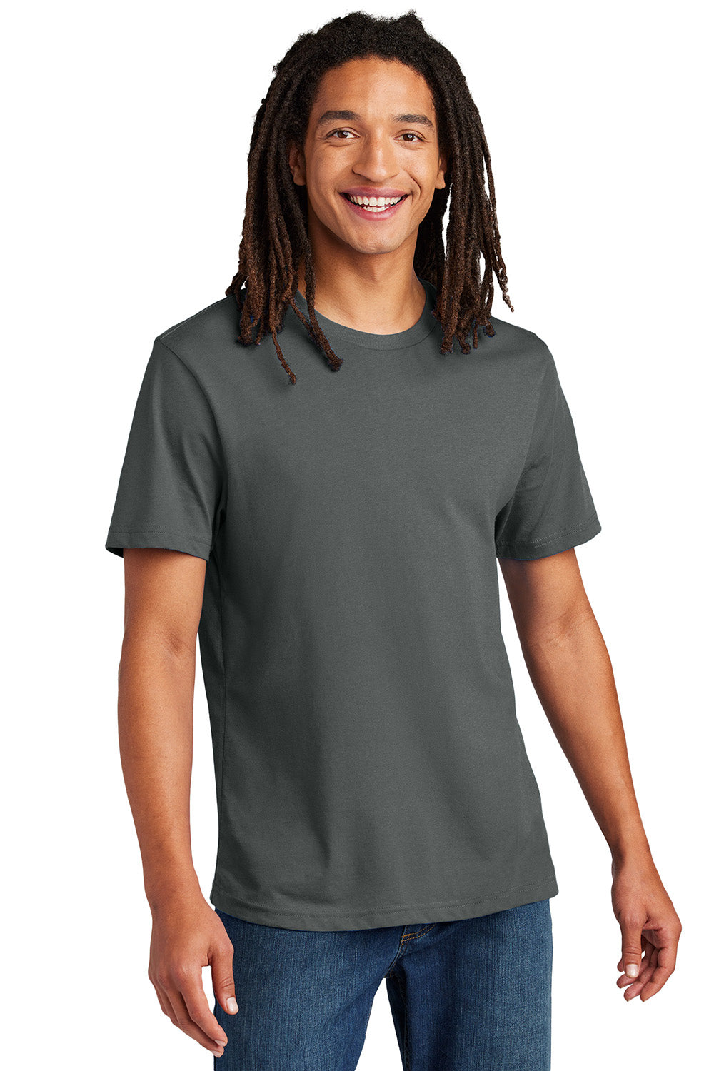 Allmade AL3000 Mens Recycled Short Sleeve Crewneck T-Shirt Ash Grey Model Front