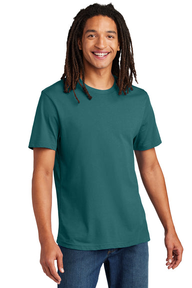 Allmade AL3000 Mens Recycled Short Sleeve Crewneck T-Shirt Oceanic Teal Blue Model Back