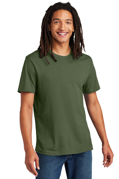 Allmade AL3000 Mens Recycled Short Sleeve Crewneck T-Shirt Olive You Green Model Front