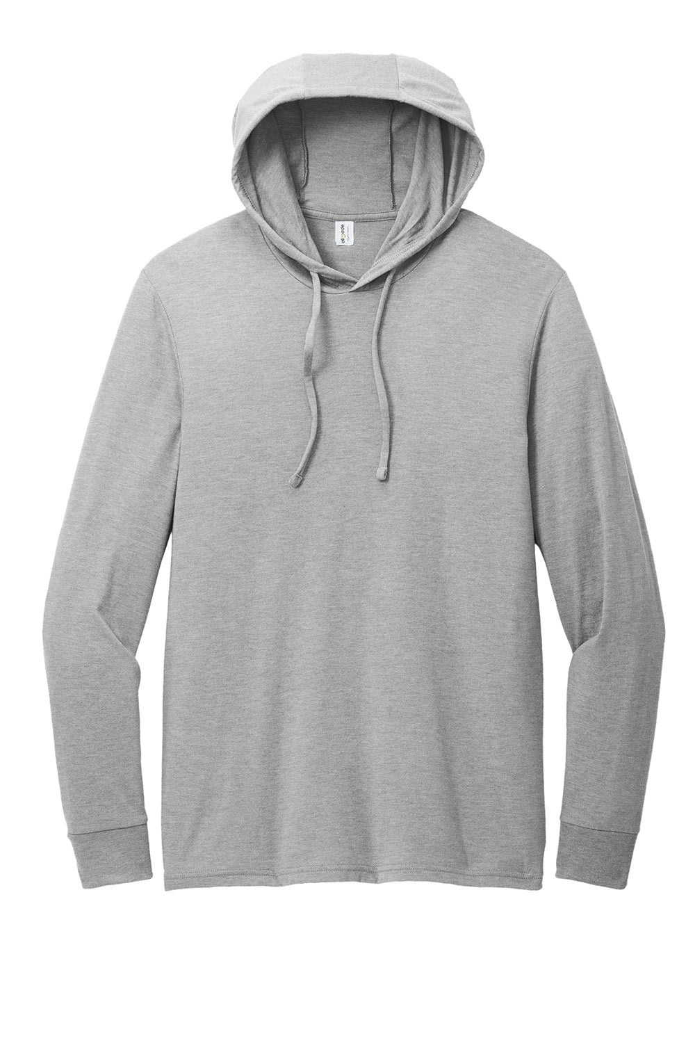 Allmade AL6003 Mens Long Sleeve Hooded T-Shirt Hoodie Aluminum Grey Flat Front