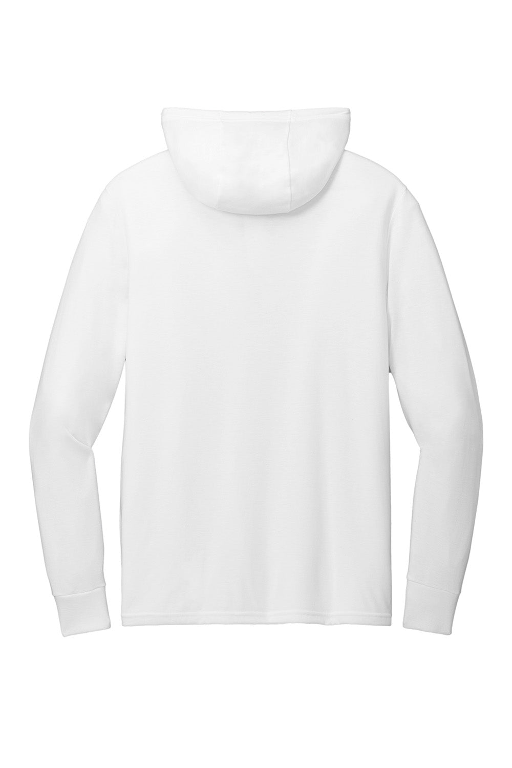 Allmade AL6003 Mens Long Sleeve Hooded T-Shirt Hoodie Bright White Flat Back