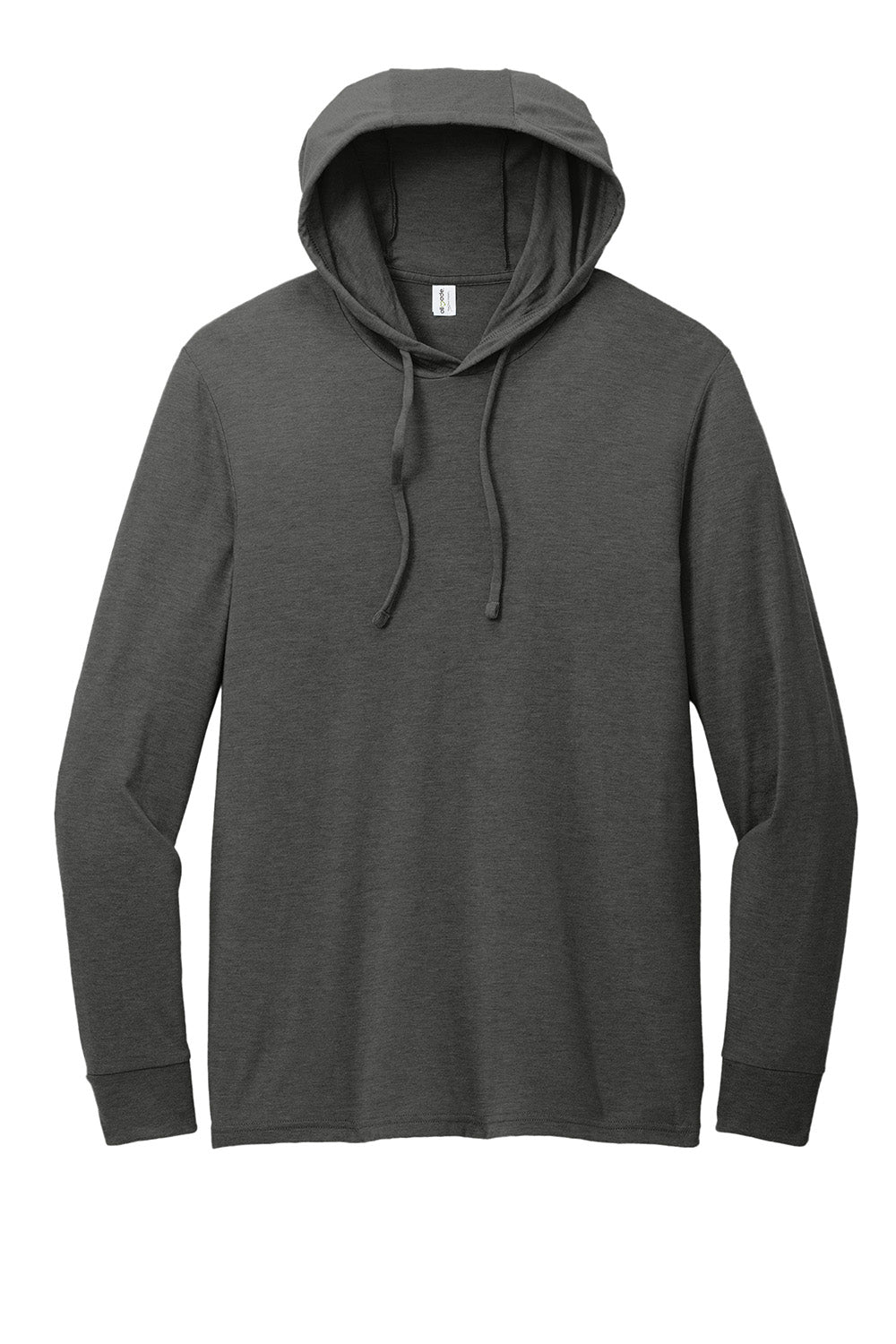 Allmade AL6003 Mens Long Sleeve Hooded T-Shirt Hoodie Space Black Flat Front