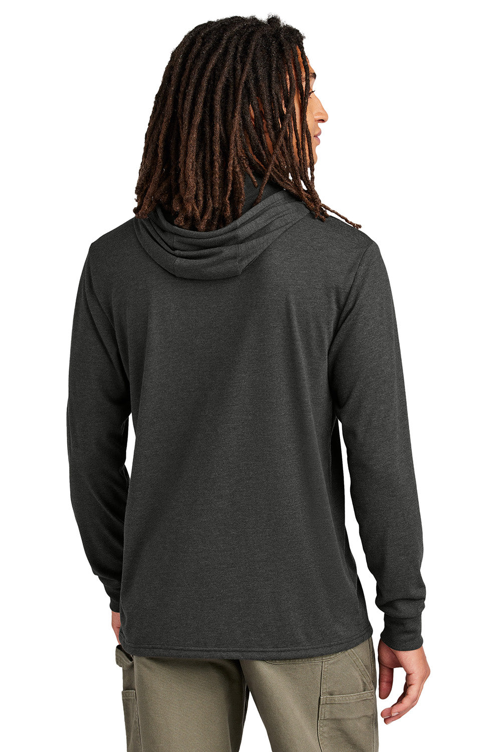 Allmade AL6003 Mens Long Sleeve Hooded T-Shirt Hoodie Space Black Model Back