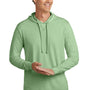 Allmade Mens Mineral Dye Long Sleeve Hooded T-Shirt Hoodie - Lichen Green - New