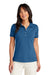 Brooks Brothers BB18201 Womens Pique Short Sleeve Polo Shirt Charter Blue Model Front