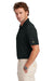 Brooks Brothers BB18220 Mens Performance Mesh Pique Short Sleeve Polo Shirt Deep Black Model Side