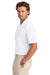 Brooks Brothers BB18220 Mens Performance Mesh Pique Short Sleeve Polo Shirt White Flat Back