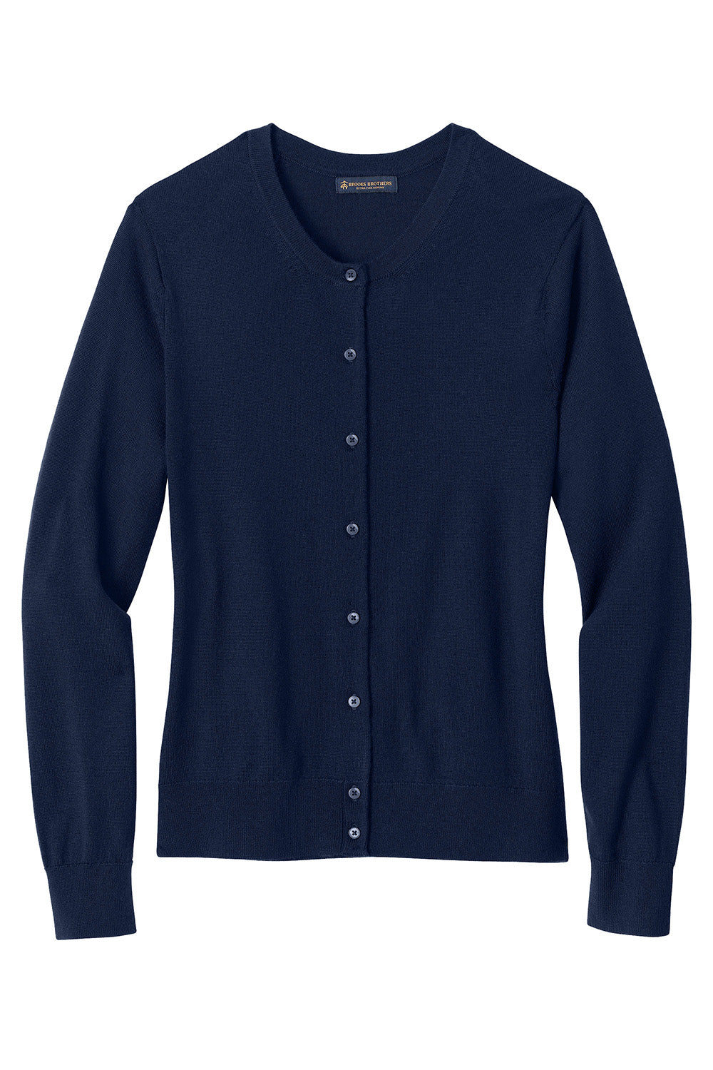 Brooks Brothers BB18413 Womens Merino Long Sleeve Cardigan Sweater Navy Blue Blazer Flat Front