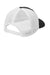 Port Authority C110 Mens Mesh Flexfit Hat Black/White Flat Back