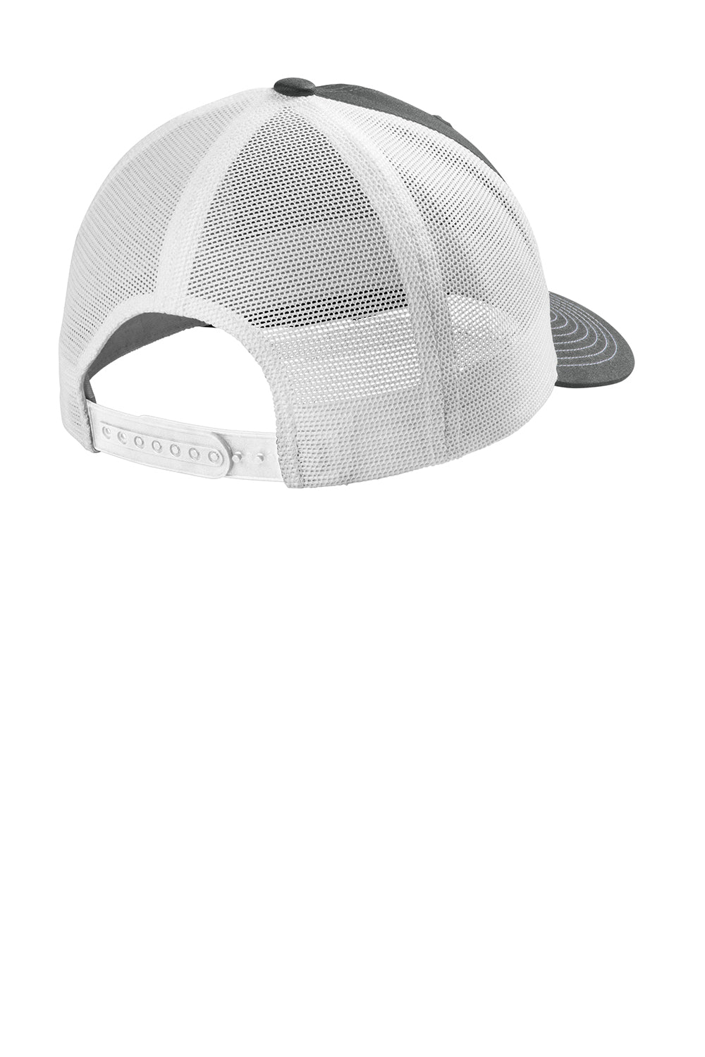 Port Authority C112ECO Eco Snapback Trucker Hat Smoke Grey/White Flat Back