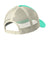 Port Authority C112LP Low Profile Snapback Trucker Hat Bright Seafoam Green/Ecru Flat Back