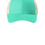 Port Authority Mens Low Profile Snapback Trucker Hat - Bright Seafoam Green/Ecru