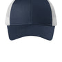 Port Authority Mens Low Profile Snapback Trucker Hat - Heather Dress Navy Blue/Silver Grey Mist