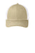 Port Authority C112 Mens Adjustable Trucker Hat Light Khaki Brown/White Flat Front