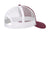 Port Authority C112 Mens Adjustable Trucker Hat Maroon/White Flat Back