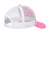 Port Authority C112 Mens Adjustable Trucker Hat True Pink/White Flat Back