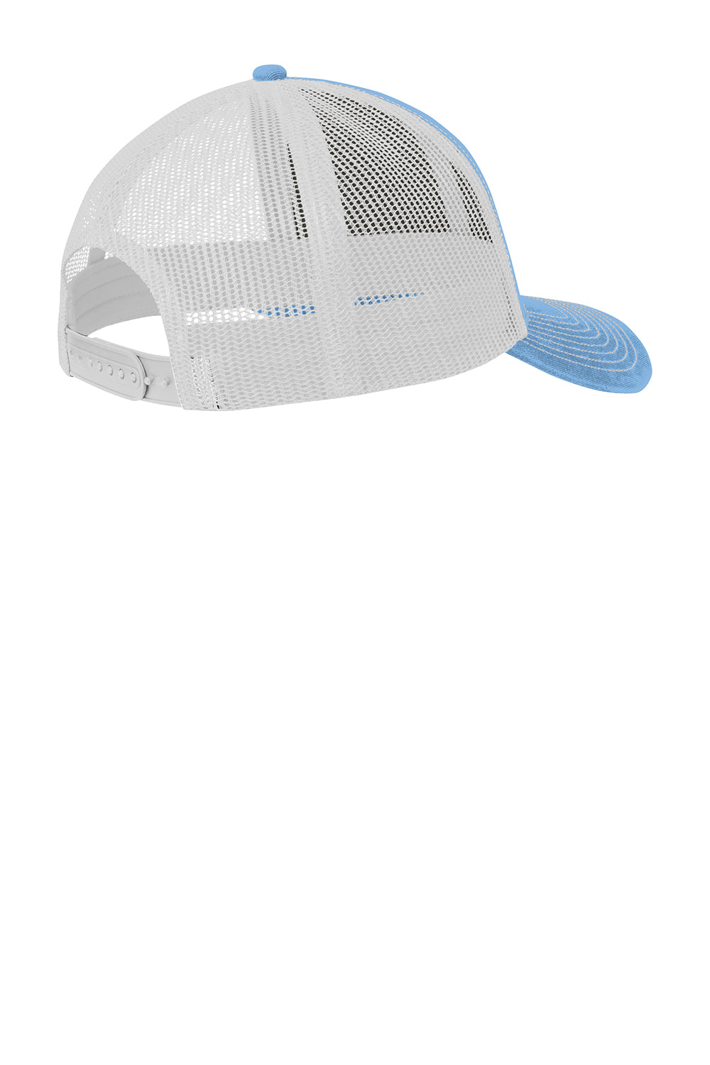 Port Authority C112 Adjustable Trucker Hat Carolina Blue/White Flat Back