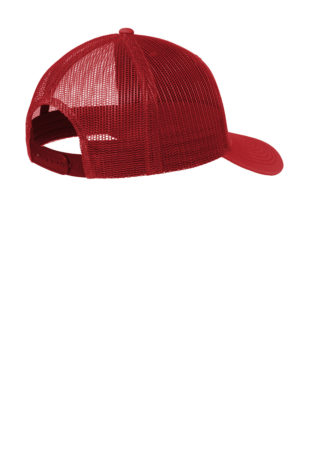 Port Authority C112 Adjustable Trucker Hat Flame Red Flat Back