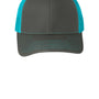 Port Authority Mens Adjustable Trucker Hat - Steel Grey/Neon Blue