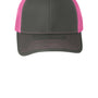 Port Authority Mens Adjustable Trucker Hat - Steel Grey/Neon Pink