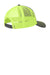 Port Authority C112 Adjustable Trucker Hat Steel Grey/Neon Yellow Flat Back