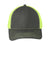 Port Authority C112 Adjustable Trucker Hat Steel Grey/Neon Yellow Flat Front