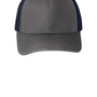 Port Authority Mens Adjustable Trucker Hat - Steel Grey/True Navy Blue