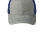 Port Authority Mens Adjustable Trucker Hat - Heather Grey/Patriot Blue