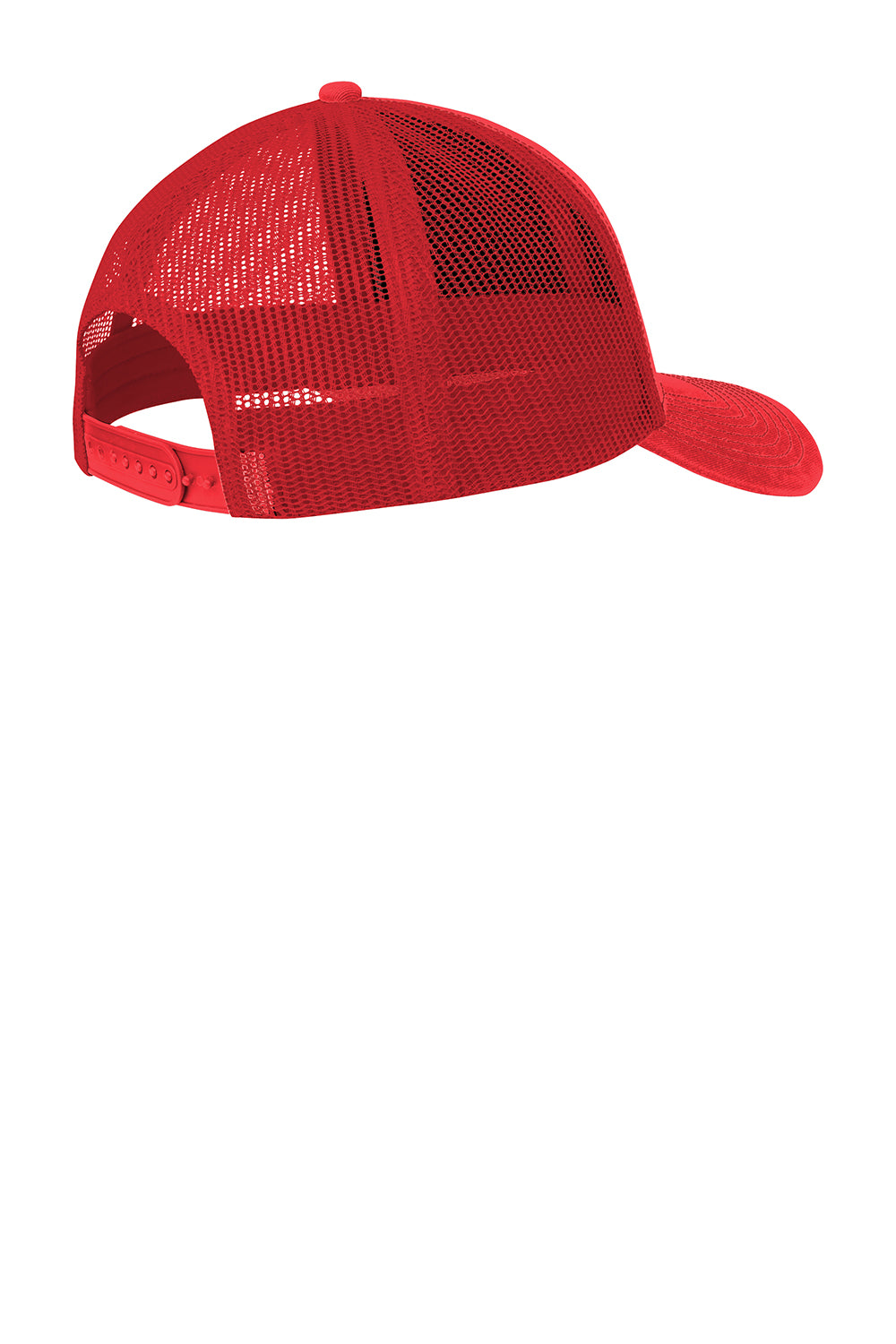 Port Authority C112 Adjustable Trucker Hat True Red Flat Back