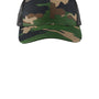 Port Authority Mens Adjustable Trucker Hat - Woodland Camo/Black