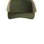 Port Authority Mens Snapback Trucker Hat - Olive Drab Green/Tan