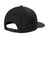 Port Authority C116 Snapback Flat Bill Hat Black Flat Back